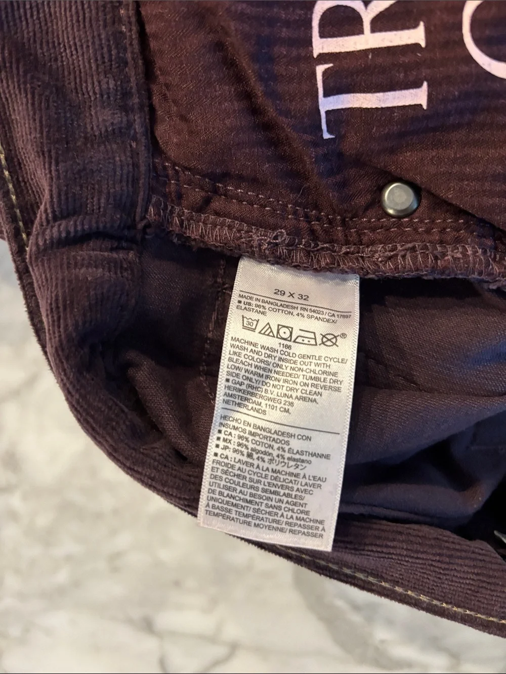 Men's Dark Purple Corduroy Jeans